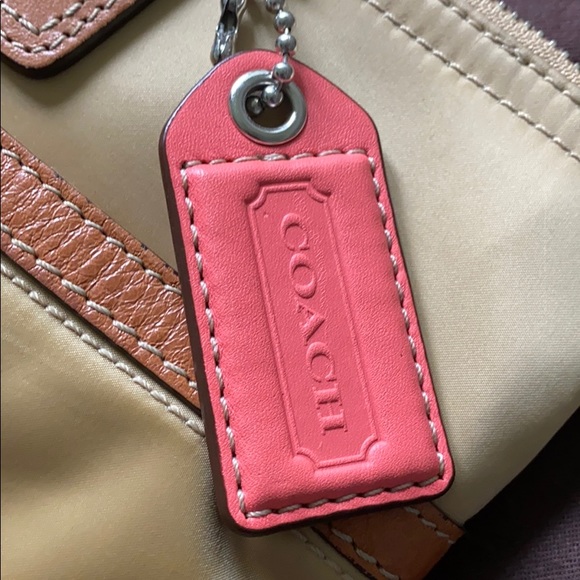 Authentic Coach Khaki Nylon Tote bag - Picture 3 of 16